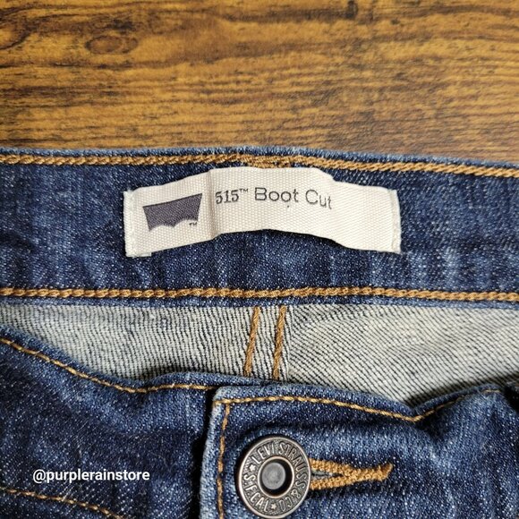 Vtg Levi's Jeans 12 Bootcut High Rise Medium Dark Wash Stretch Denim Western - Picture 4 of 12